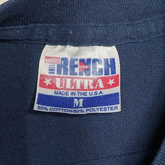 Vintage 1993 Trench Cleveland Indians Chief Wahoo Navy Blue T-Shirt Size Medium - Picture 5 of 8